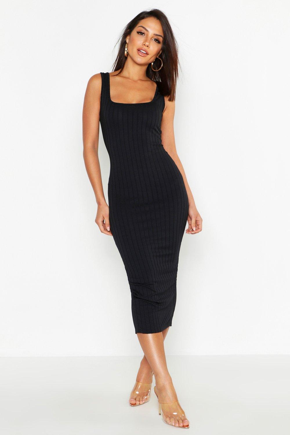 longline square neck midi dress