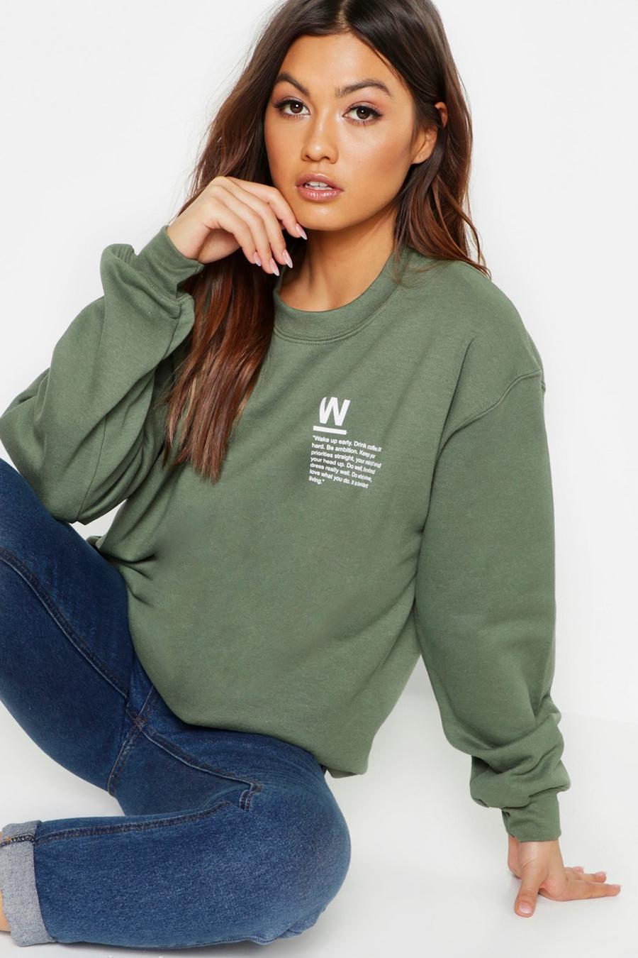 Pullover mit Woman-Text image number 1