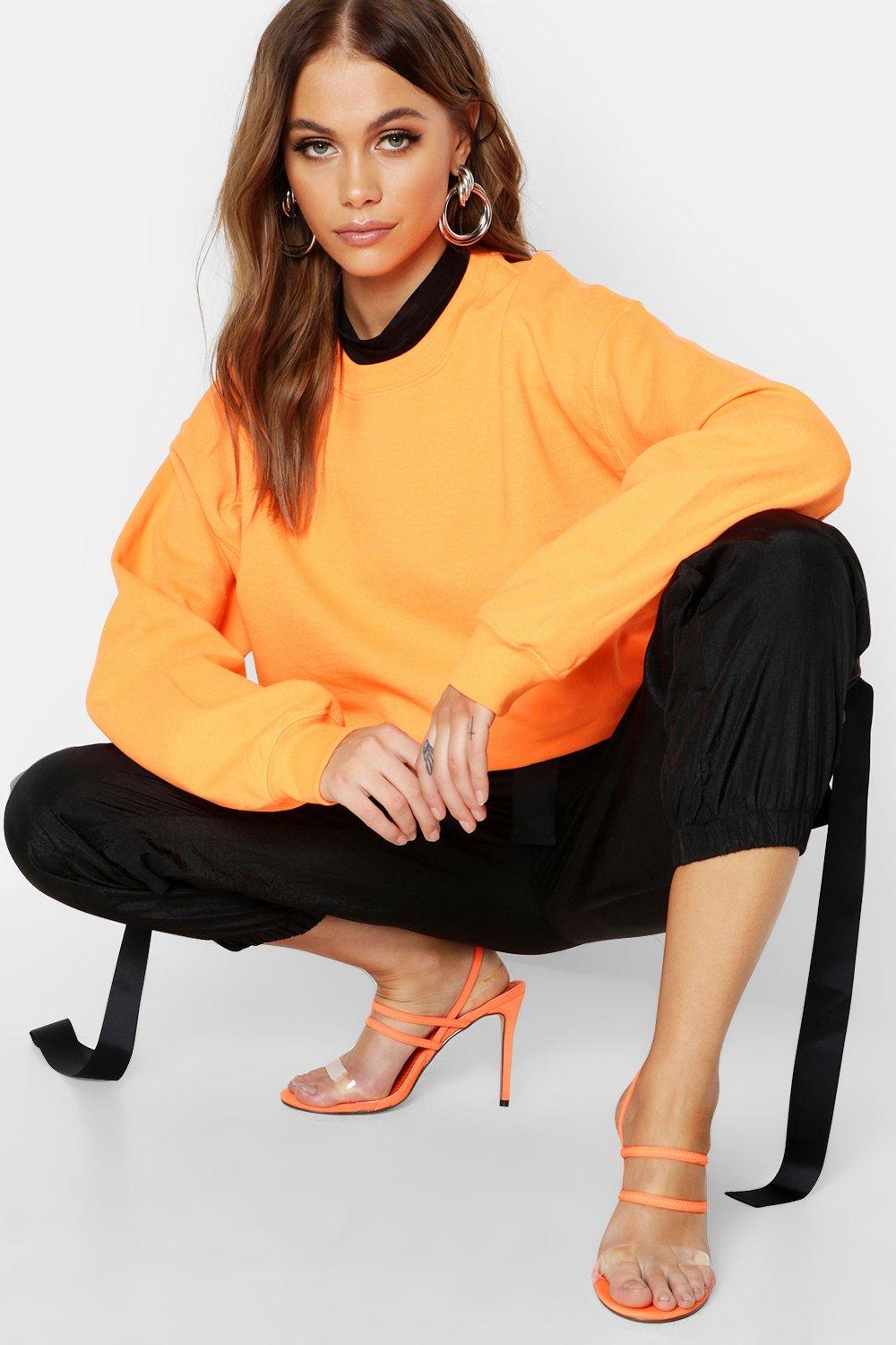 Neon orange oversized jumper outlet