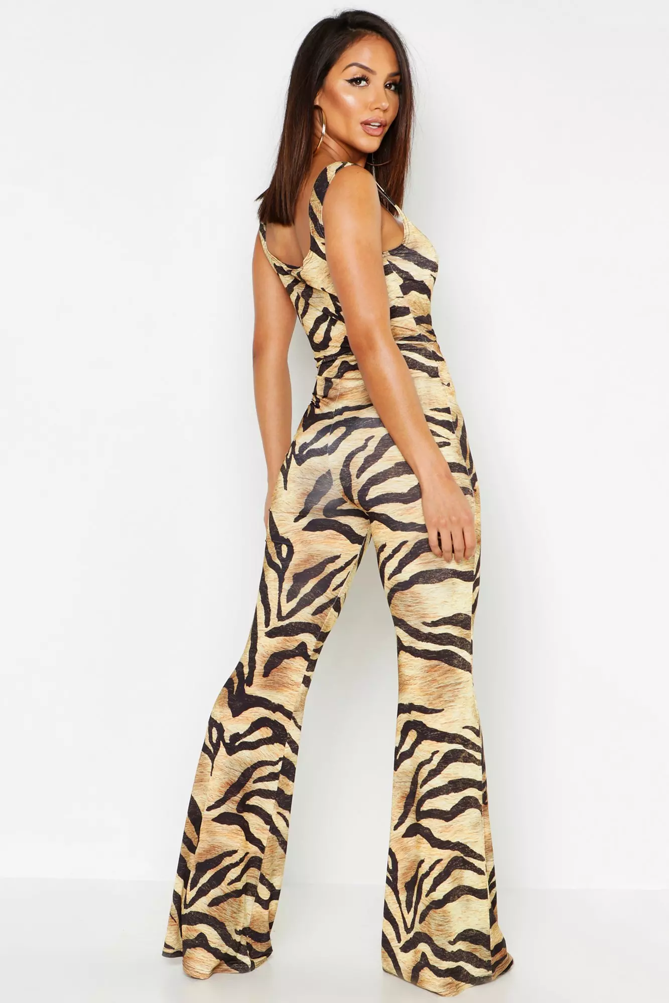 Tiger sales print jumpsuit