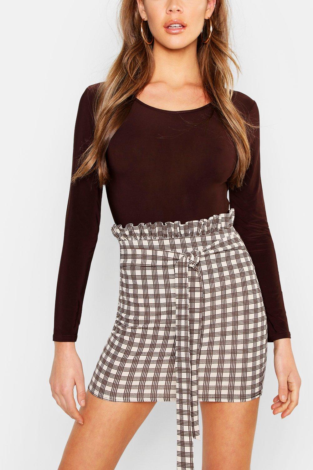 Paperbag shop skirt boohoo