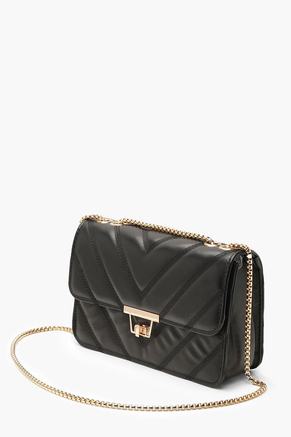 boohoo black handbag