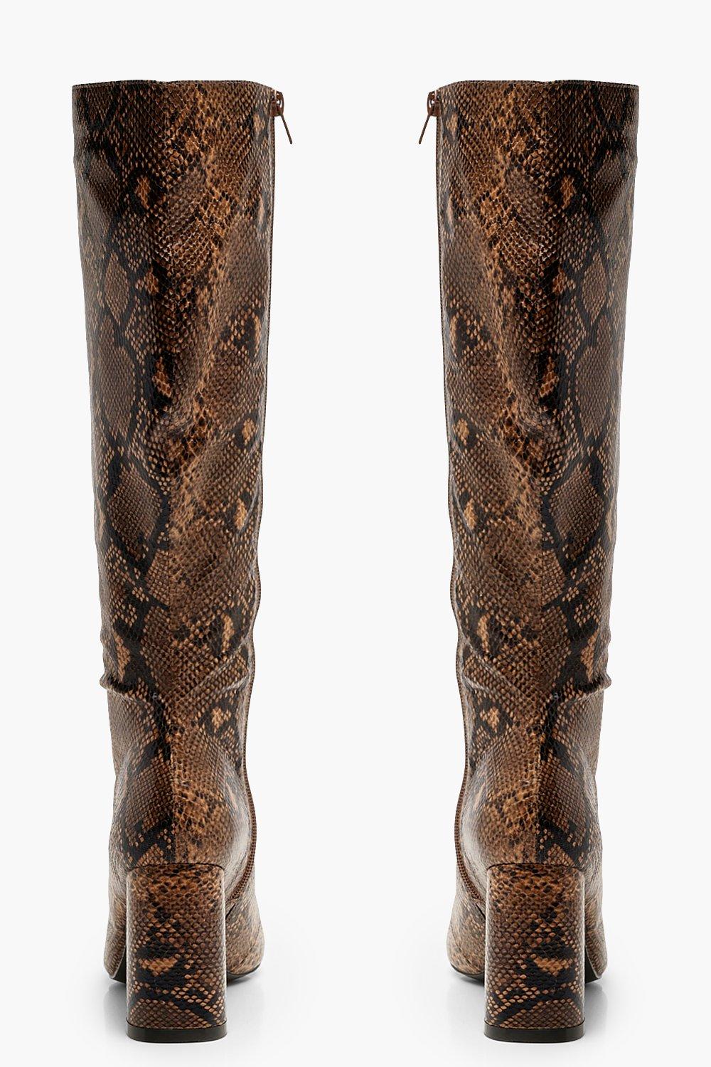 Brown snake outlet print booties