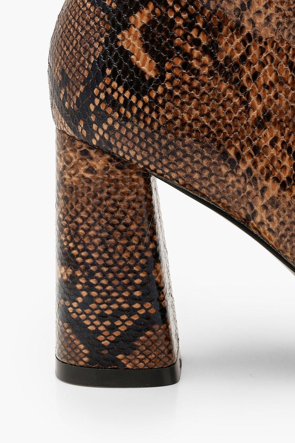 Boohoo shop snakeskin boots