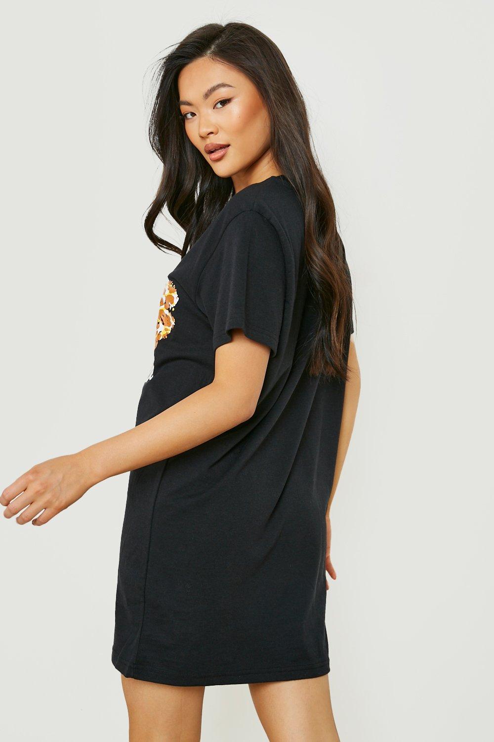 Leopard print lips store t shirt dress