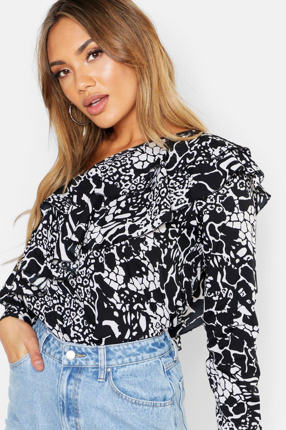 boohoo one shoulder top