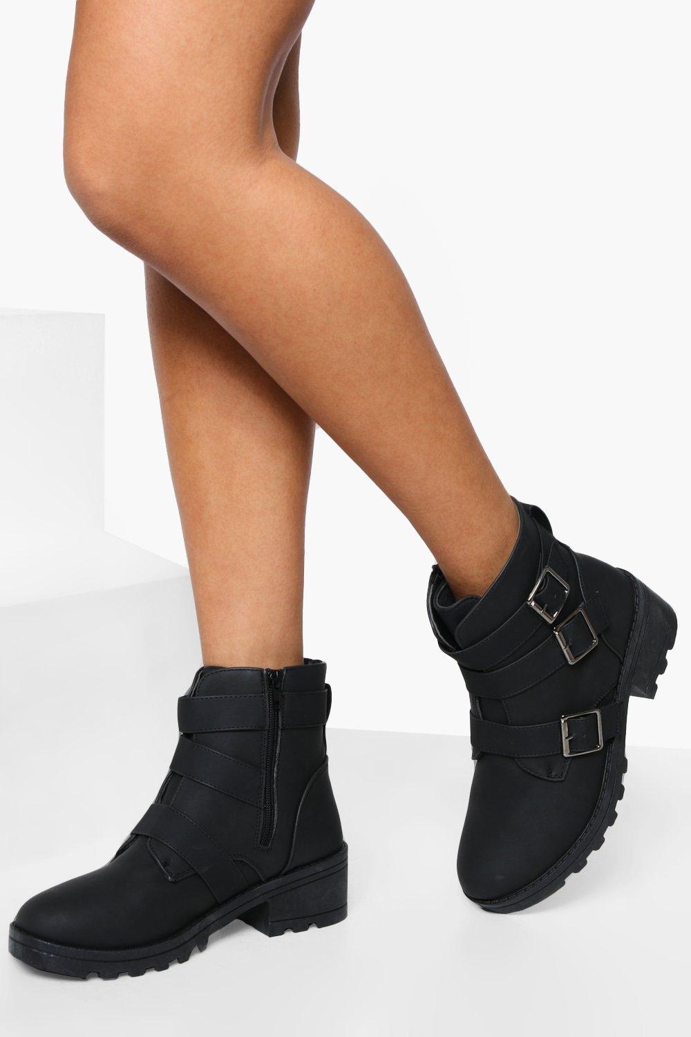 Buckle hiker clearance boots