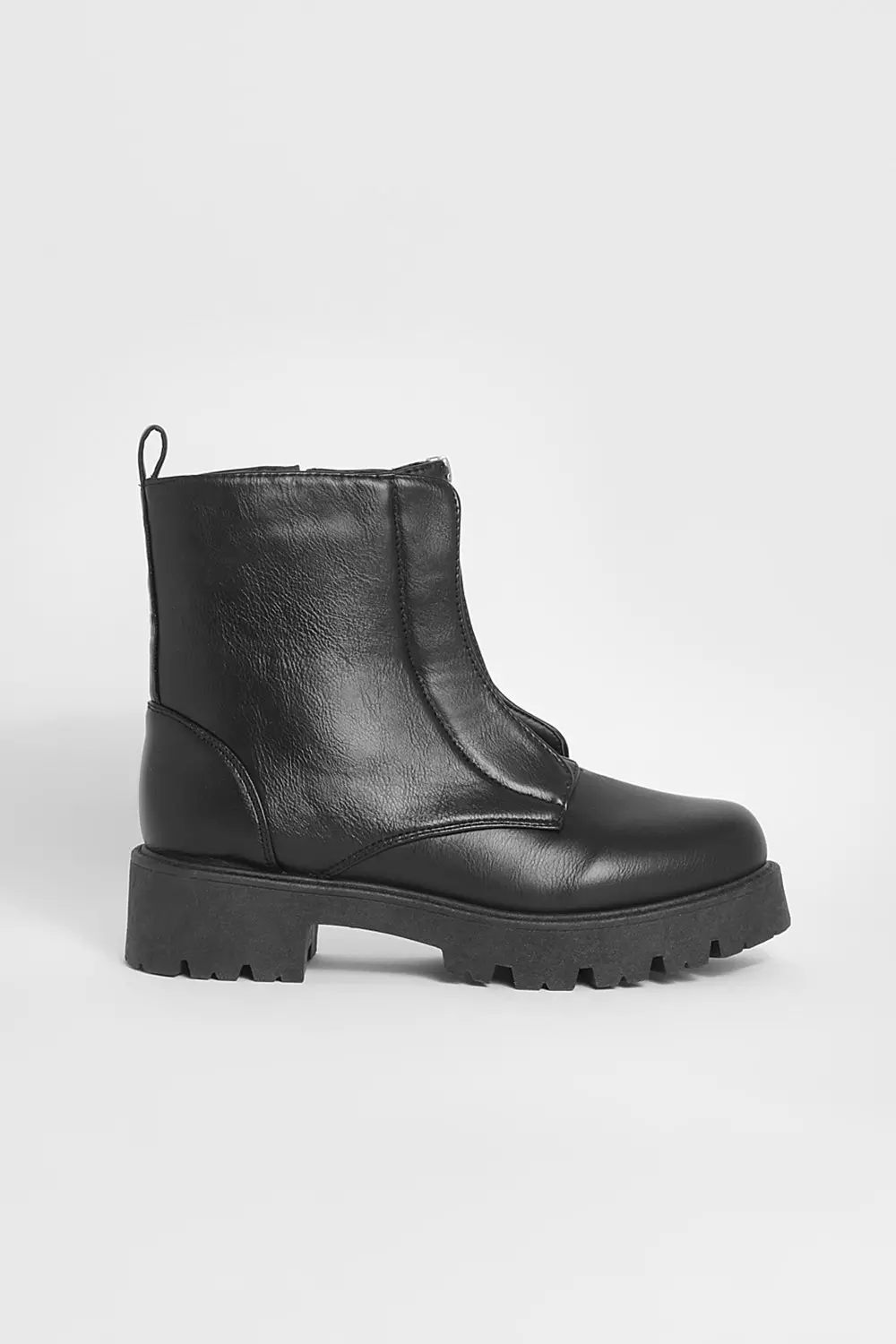 Black Zip Front Hiker Boots alternative image