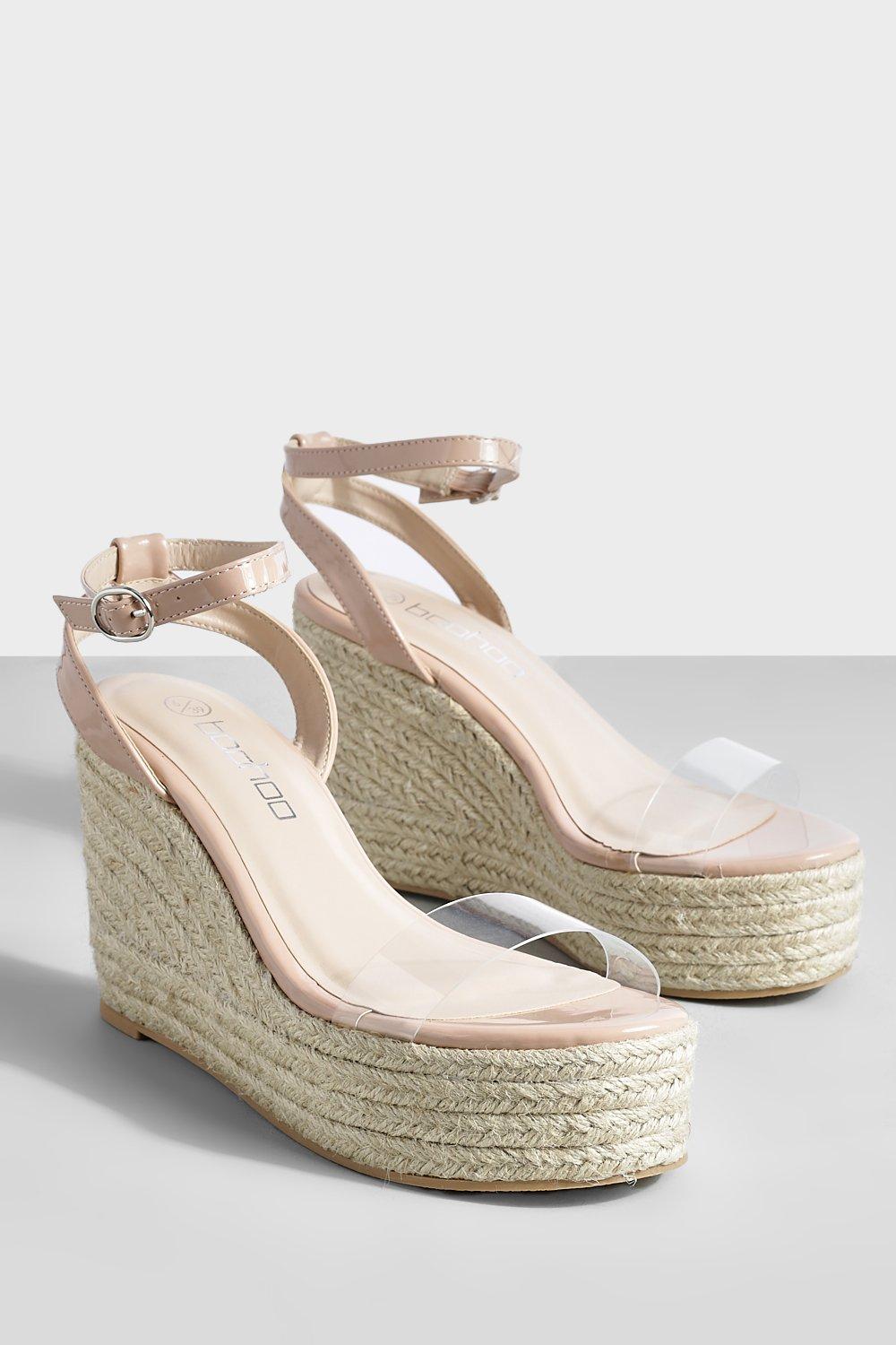 Nude deals clear wedges