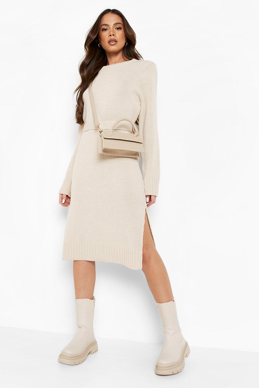 Belted Midi Dress boohoo