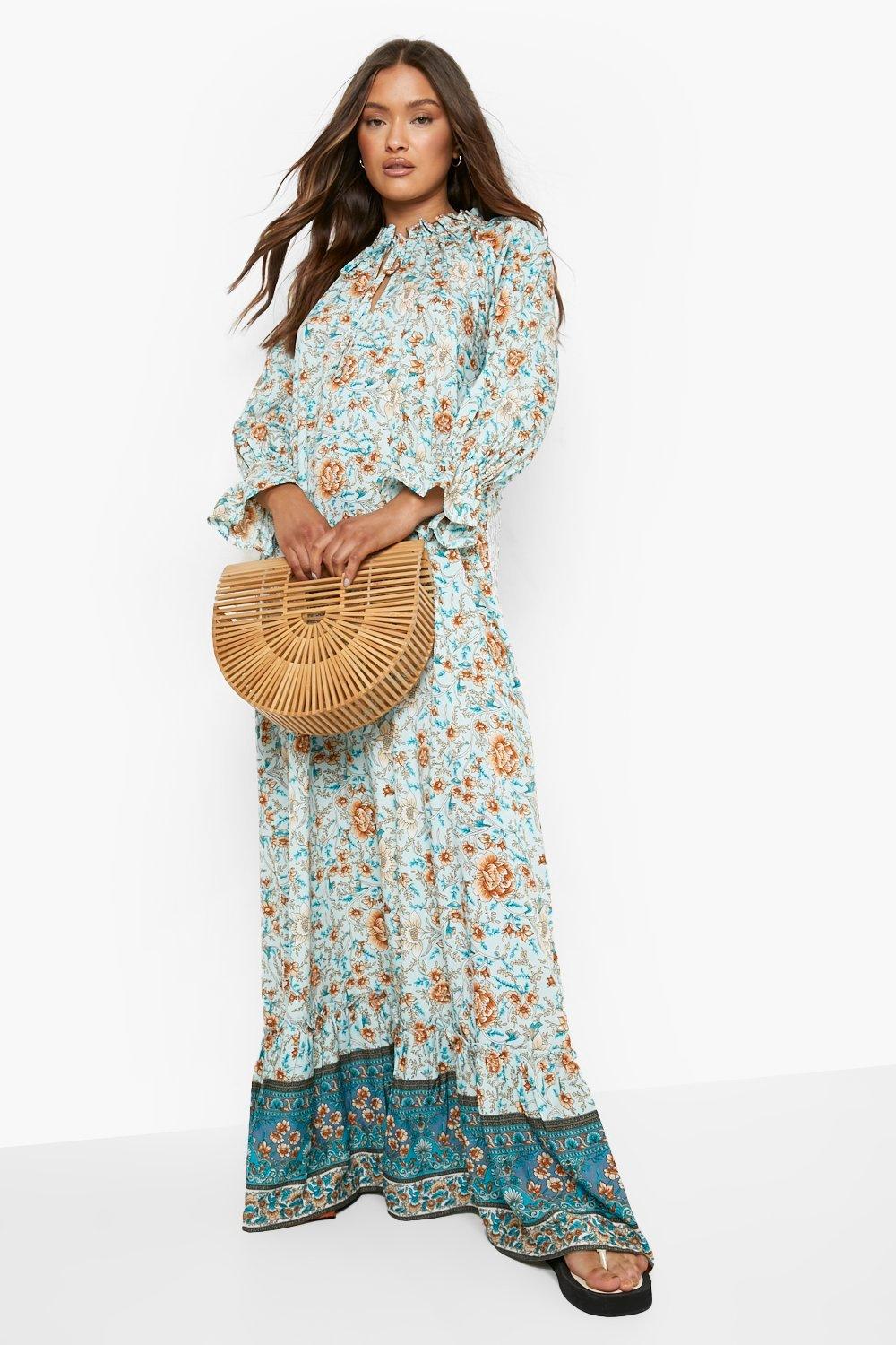 boho printed dress