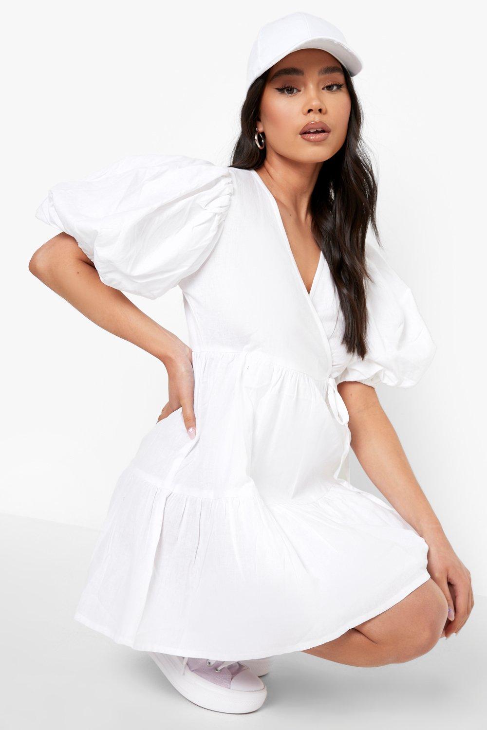 white linen dress petite