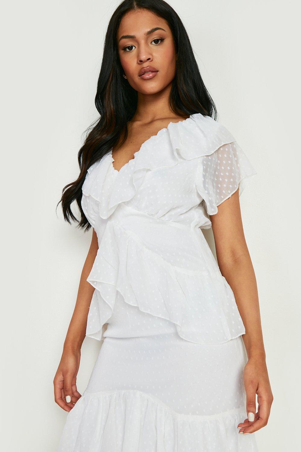 Mesh frill clearance dress