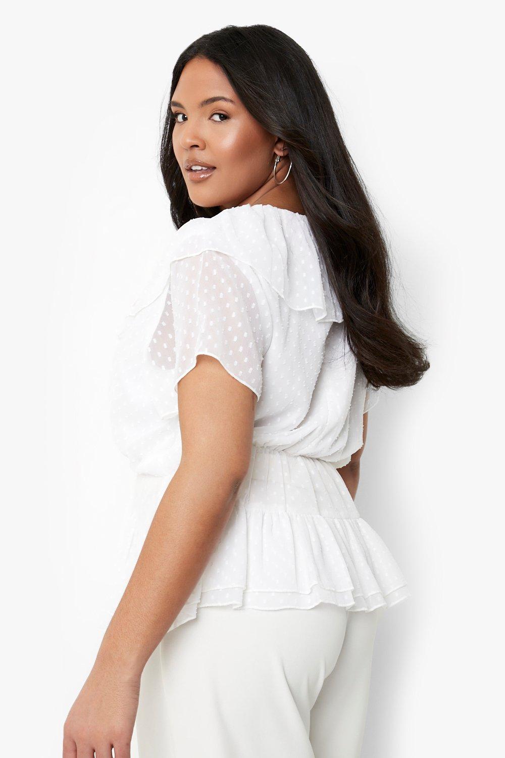 Plus size white mesh top hotsell