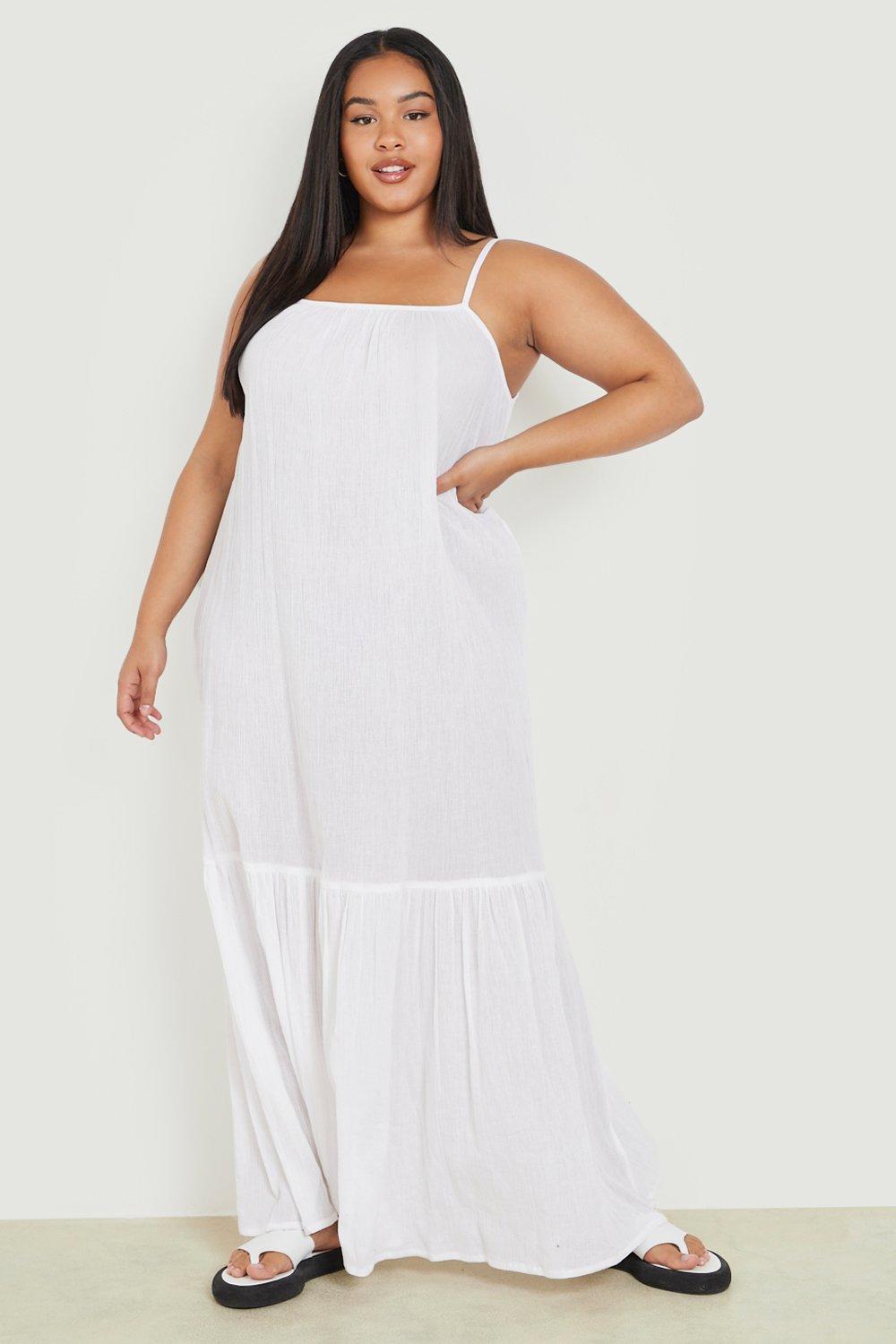 Torrid white maxi outlet dress