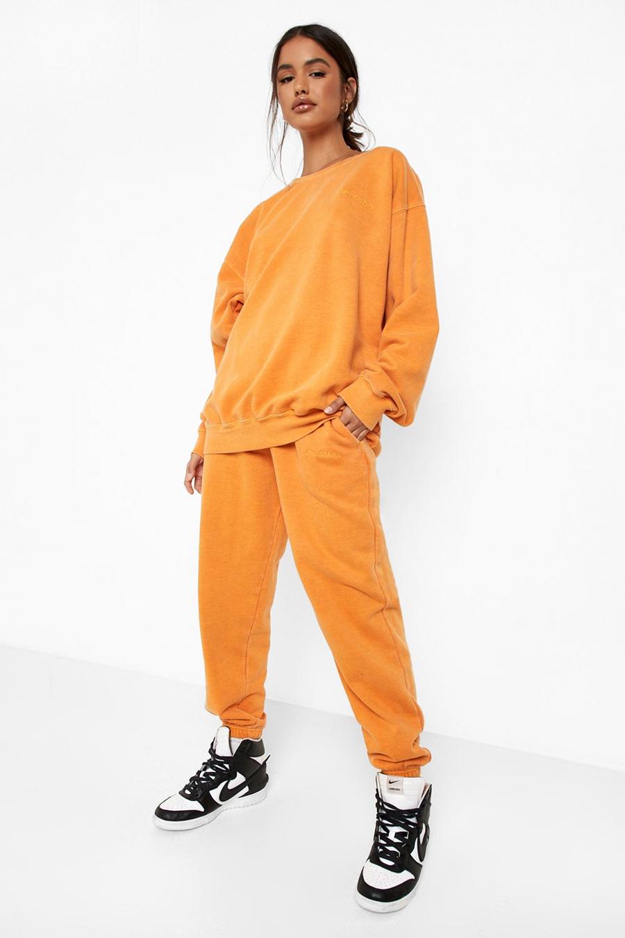 Orange Overdyed Ofcl Studio Sweater Tracksuit image number 1