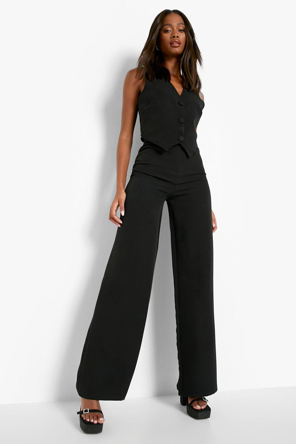 Black trousers best sale tie waist