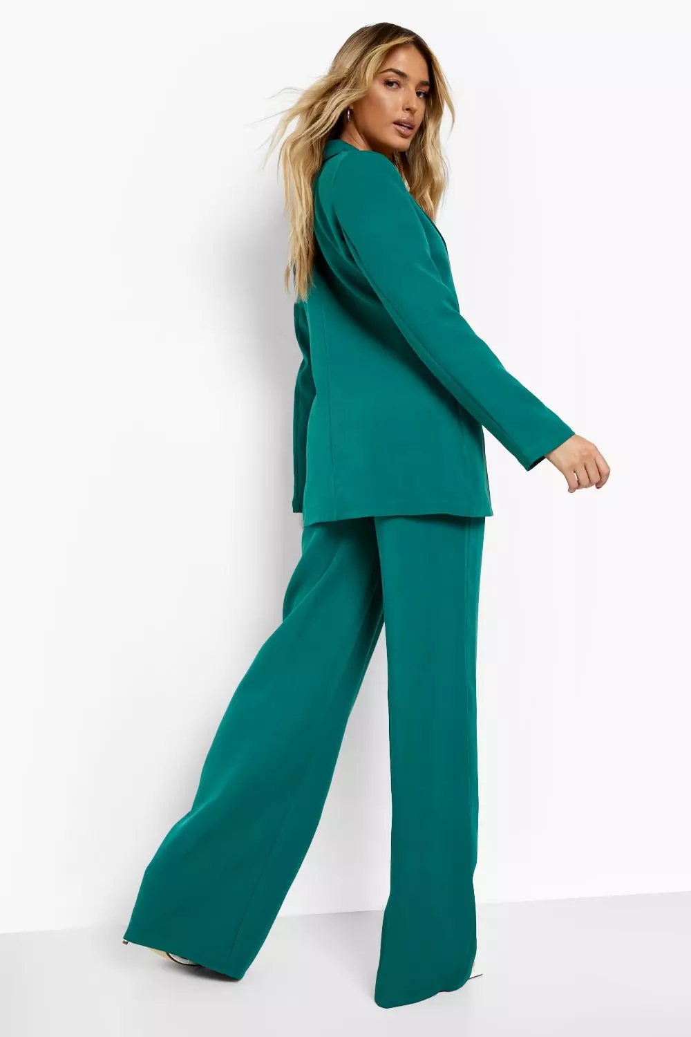 Relaxed Fit Wide Leg Trousers