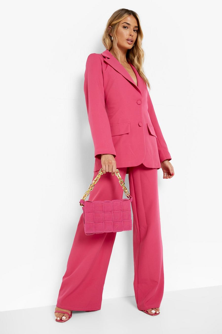 Hot pink Relaxed Fit Wide Leg Pants