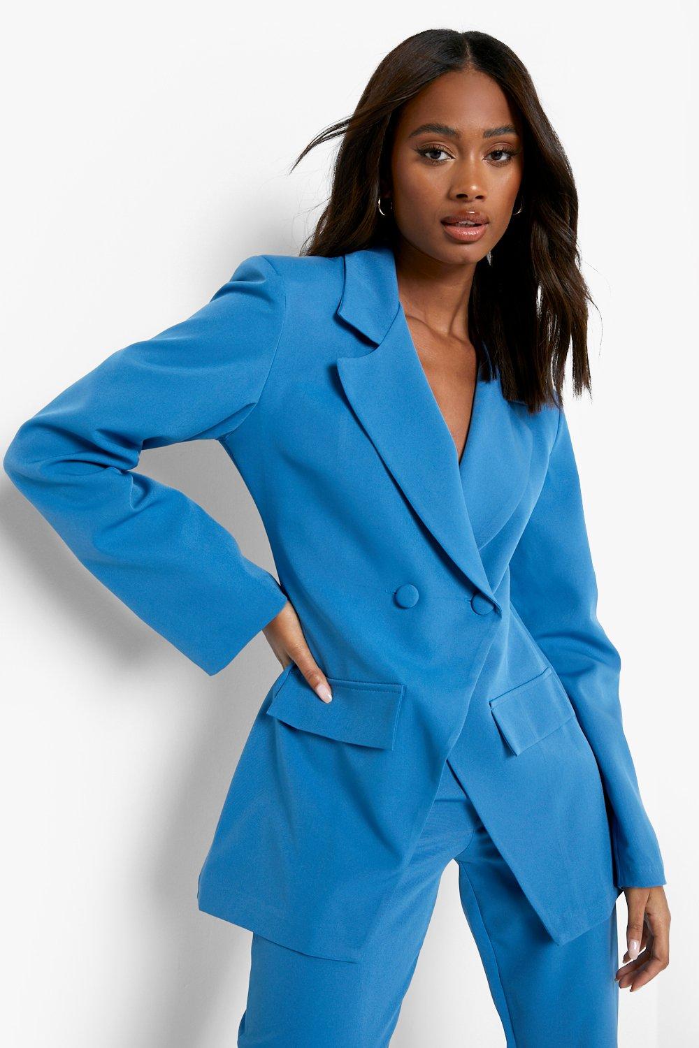 Boohoo blue blazer hot sale