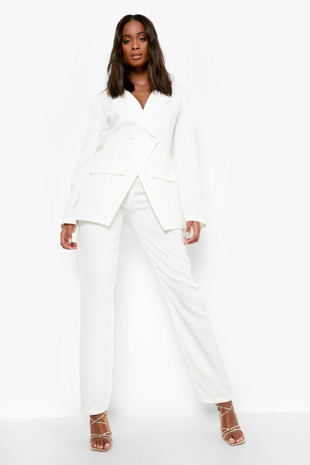 white tailored trousers ladies