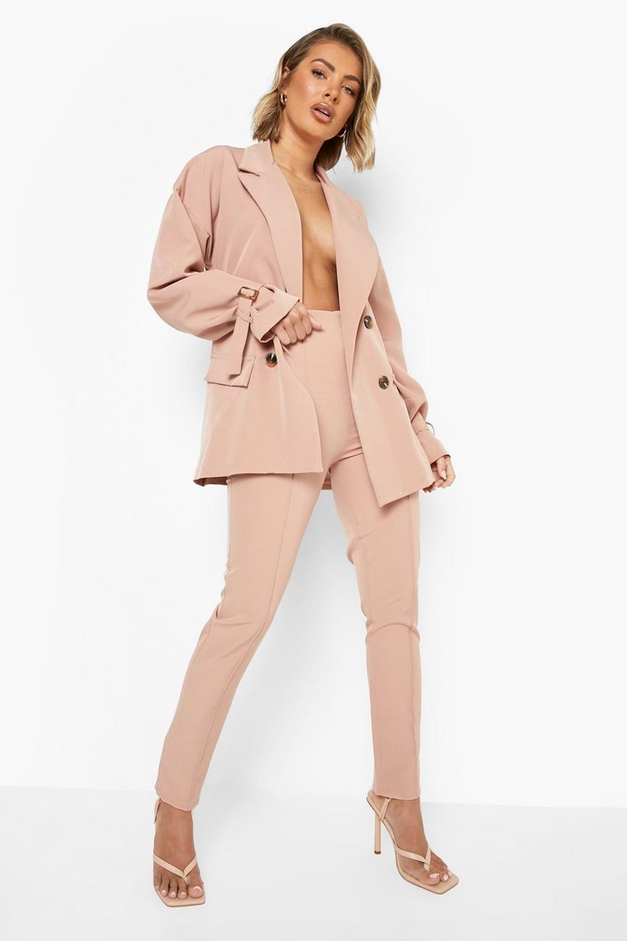 Nude Seam Front Ankle Grazer Dress Pants