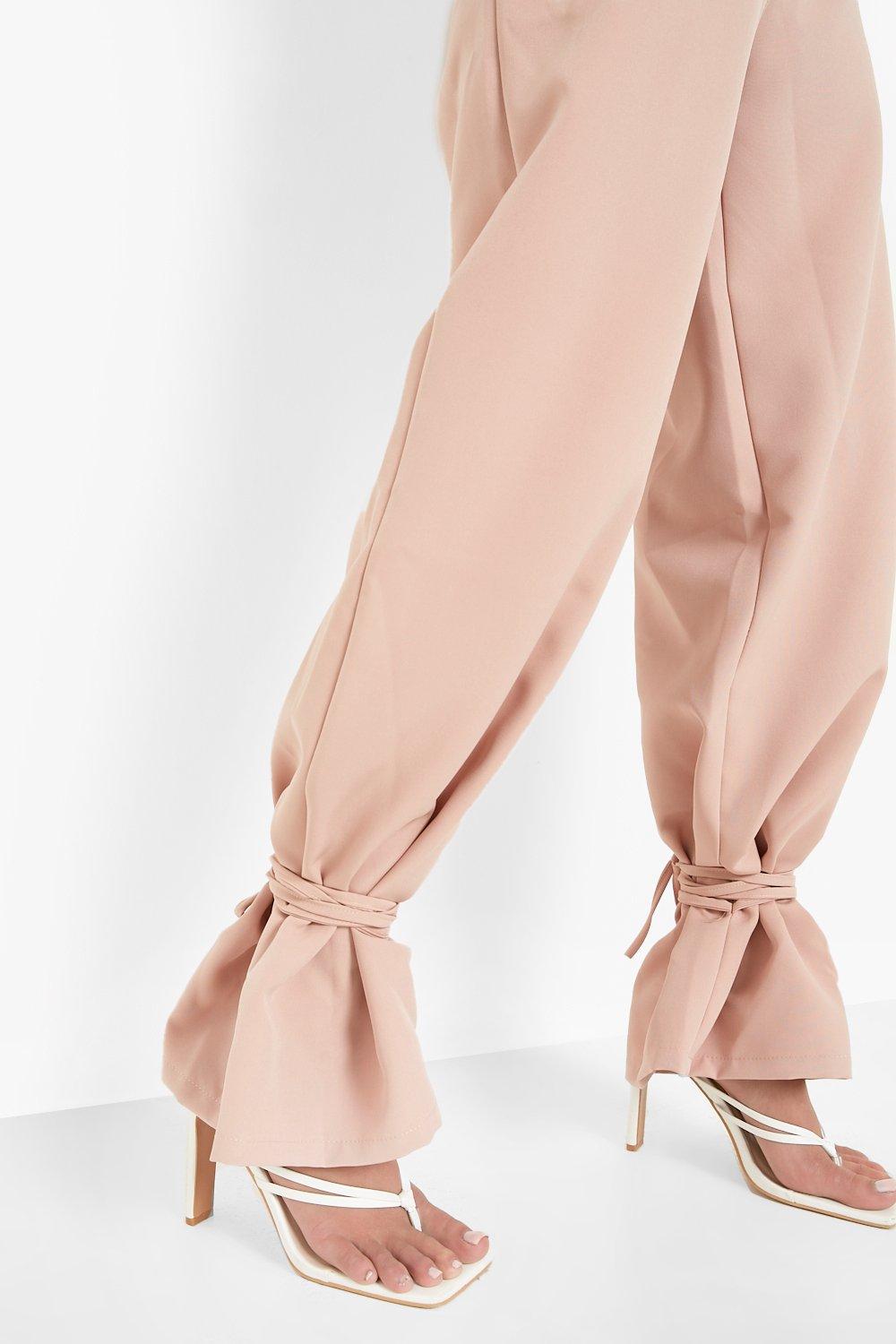 Tie Ankle Tailored Trousers