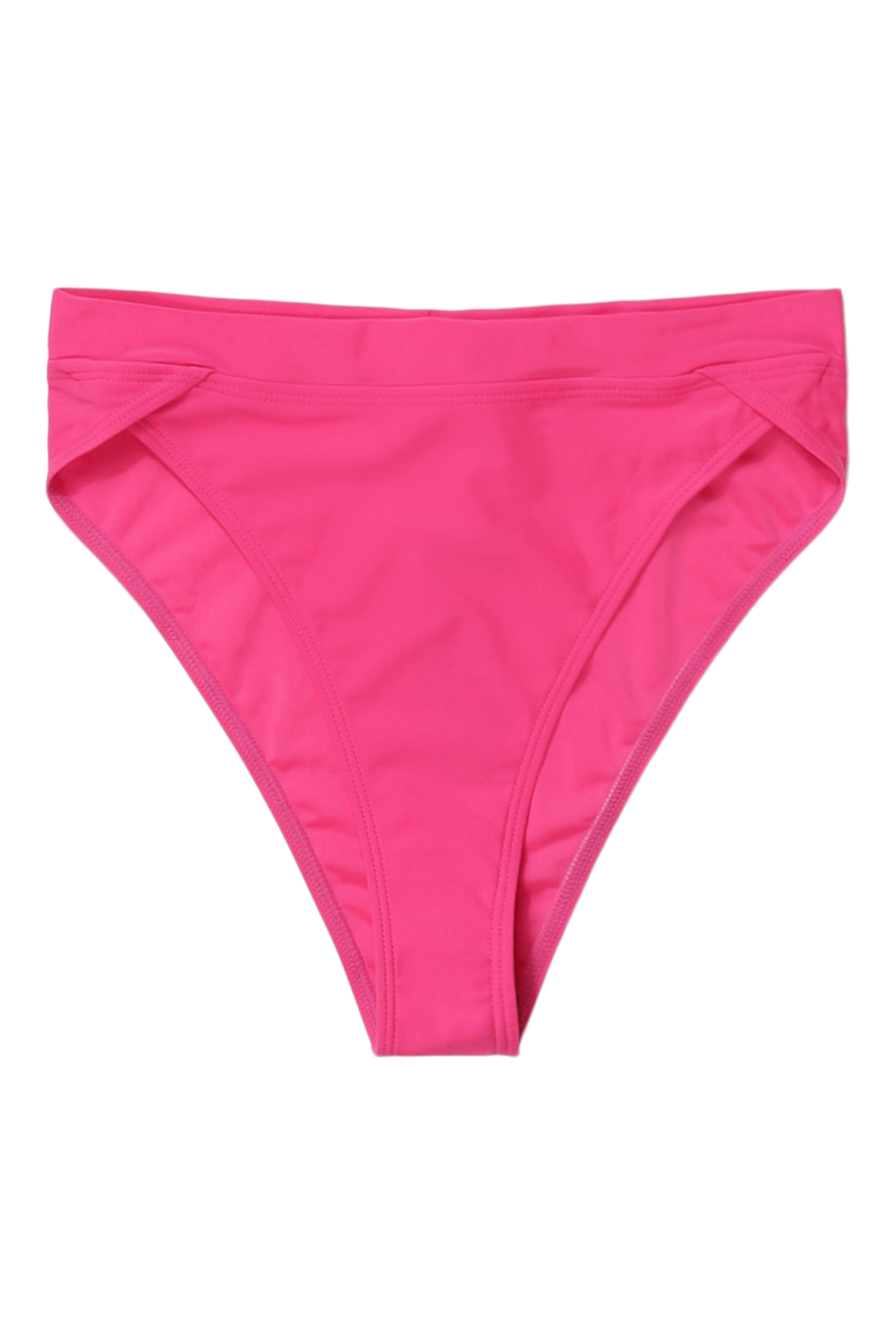 Neon Fold Detail High Waisted Bikini Brief