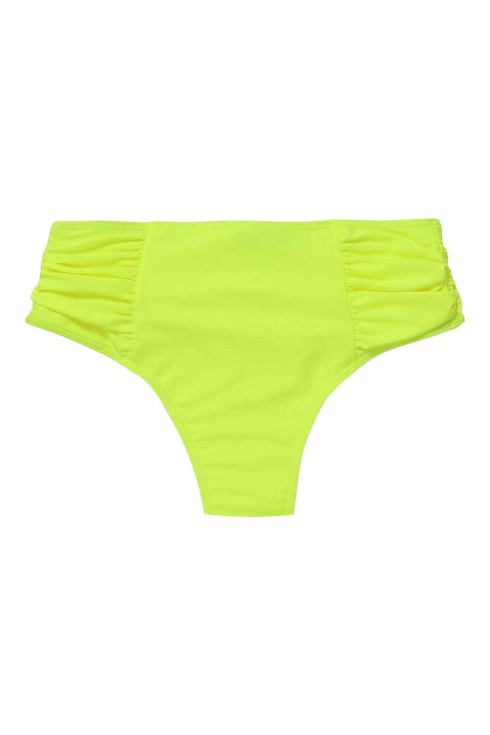 Neon Ruched High Waisted Thong Bikini Brief