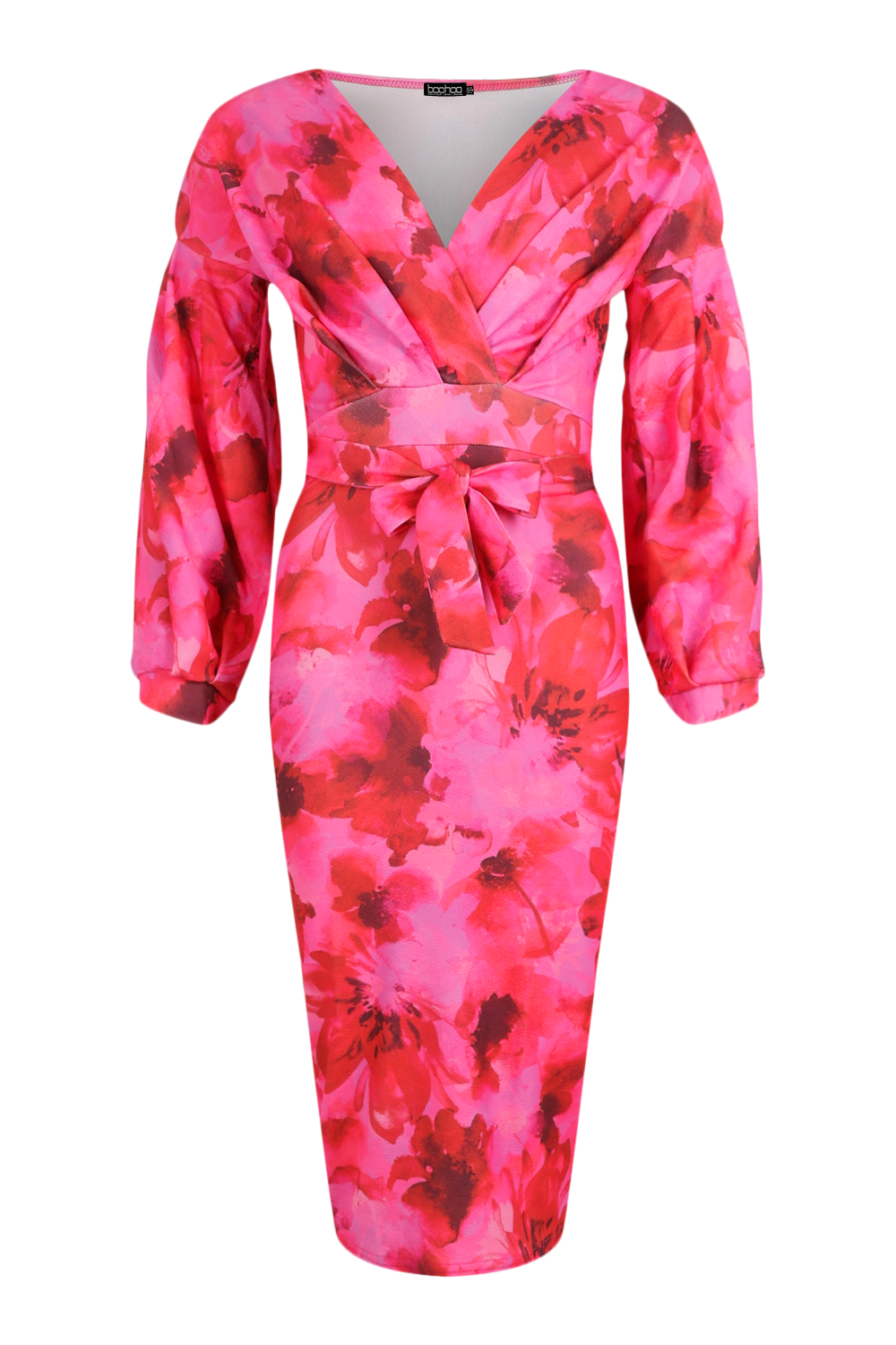 Tall Off The Shoulder Floral Midi Dress boohoo IE