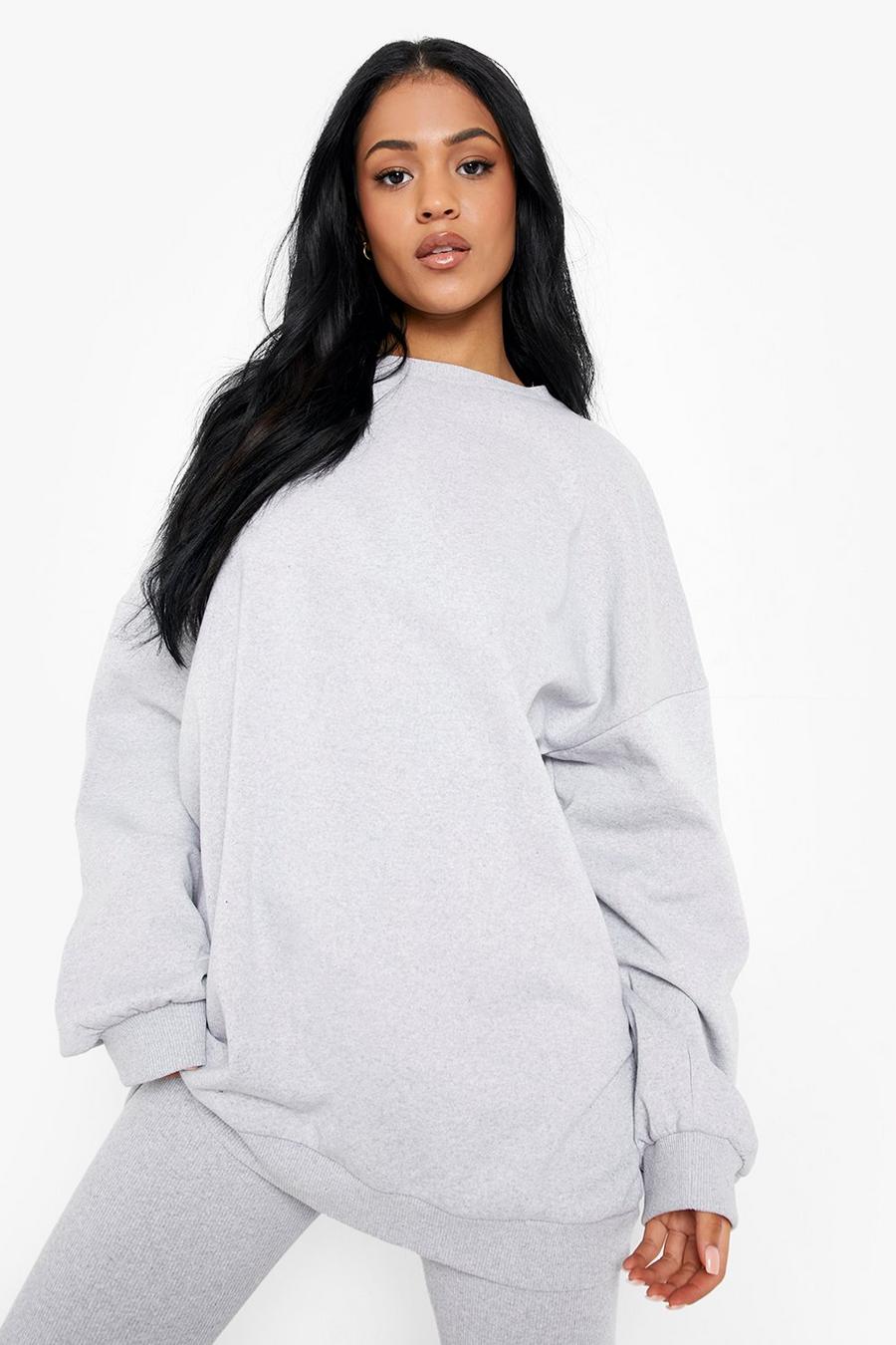 Grey Tall Super Oversized Sweater image number 1