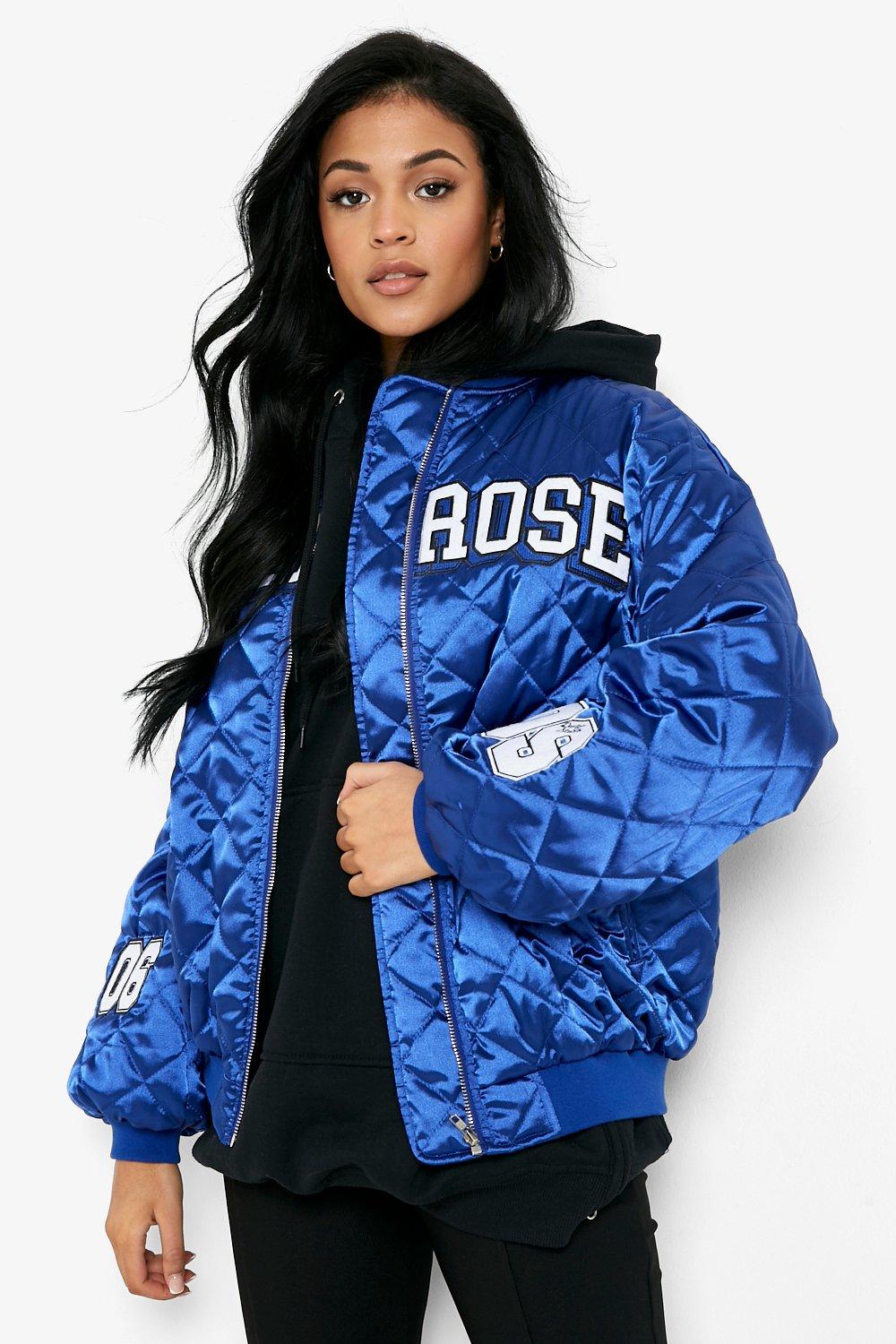 Satin deals quilted jacket