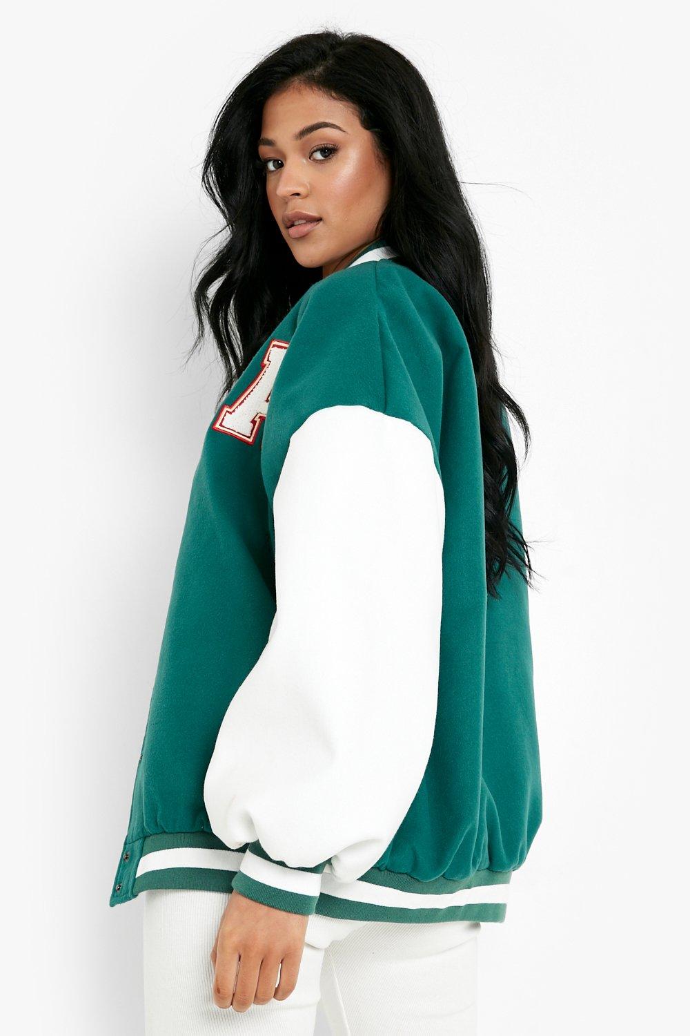 boohoo Quilted Oversized Varsity Jacket - ShopStyle