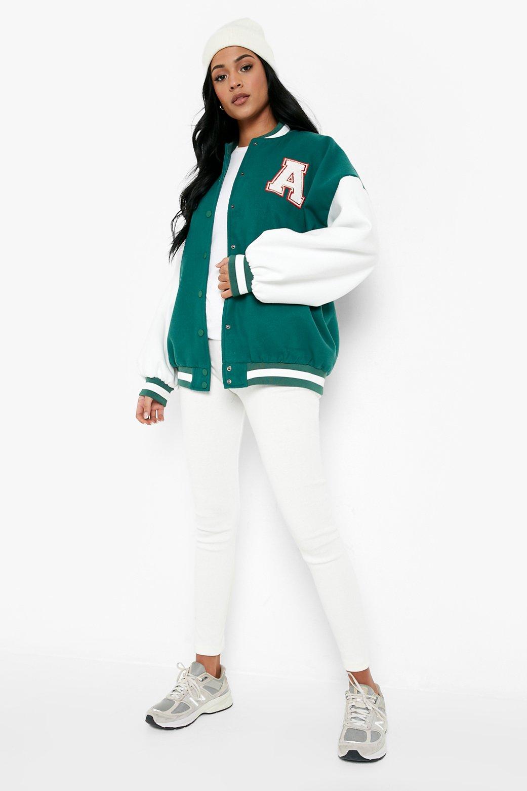 boohoo Quilted Oversized Varsity Jacket - ShopStyle