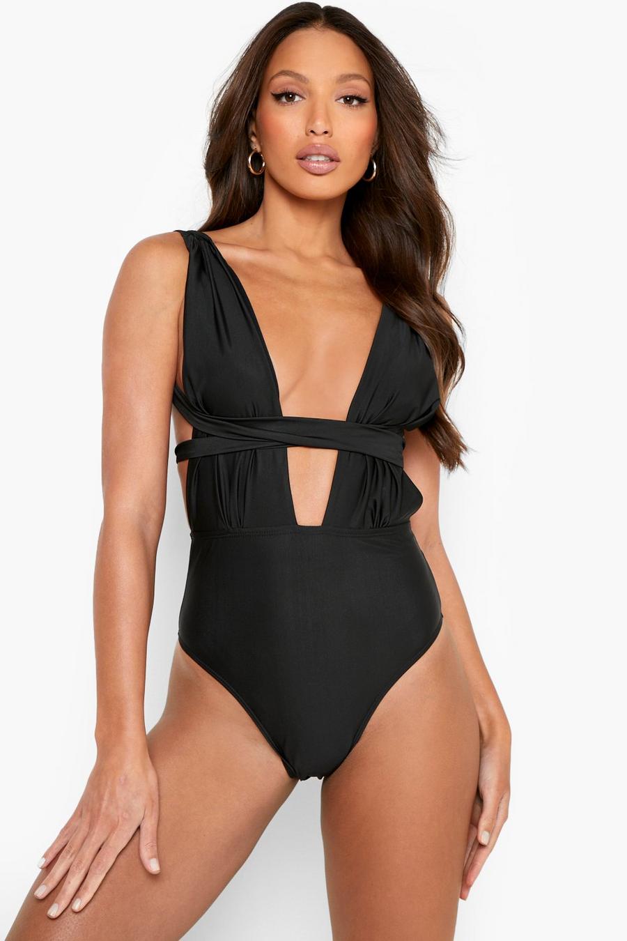 Black Tall Multiway Swimsuit image number 1