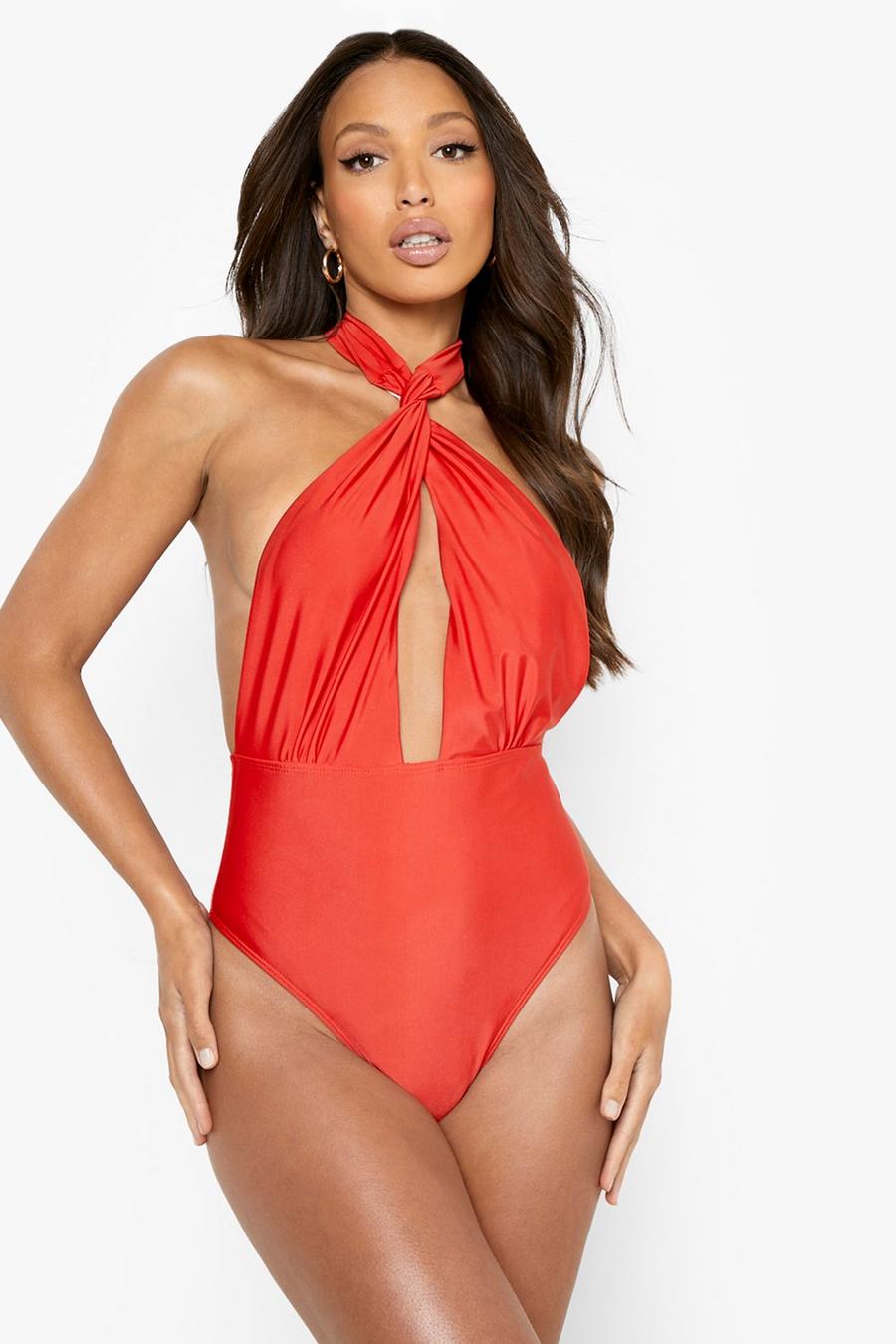 Tall - Maillot de bain à attaches, Red rouge