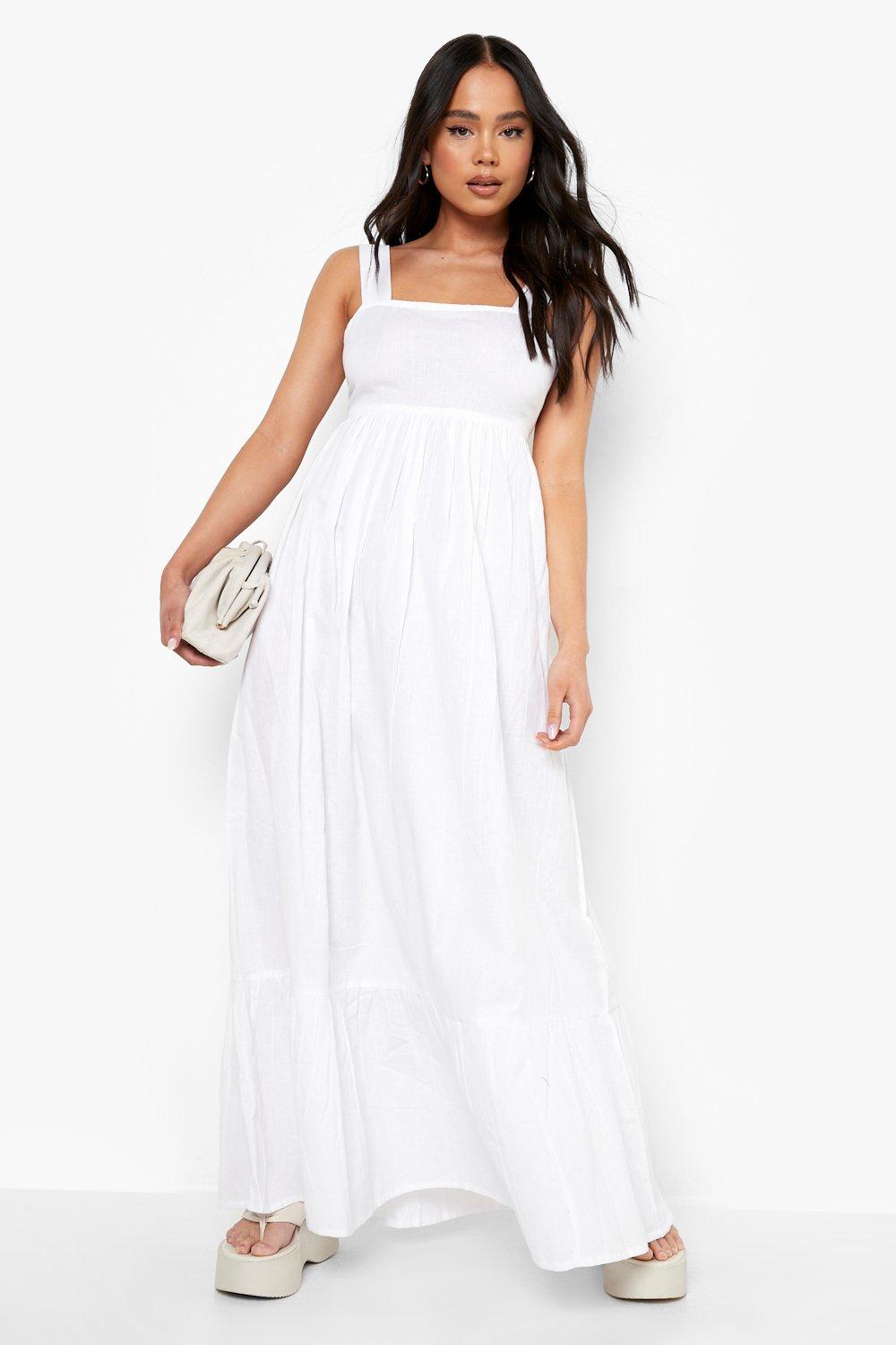 Petite maxi white clearance dress