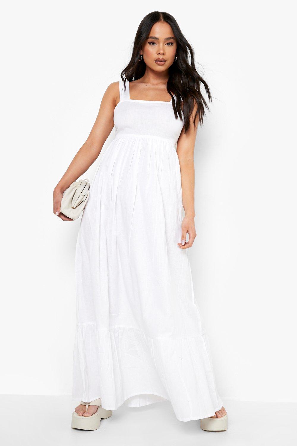 petite linen maxi dress