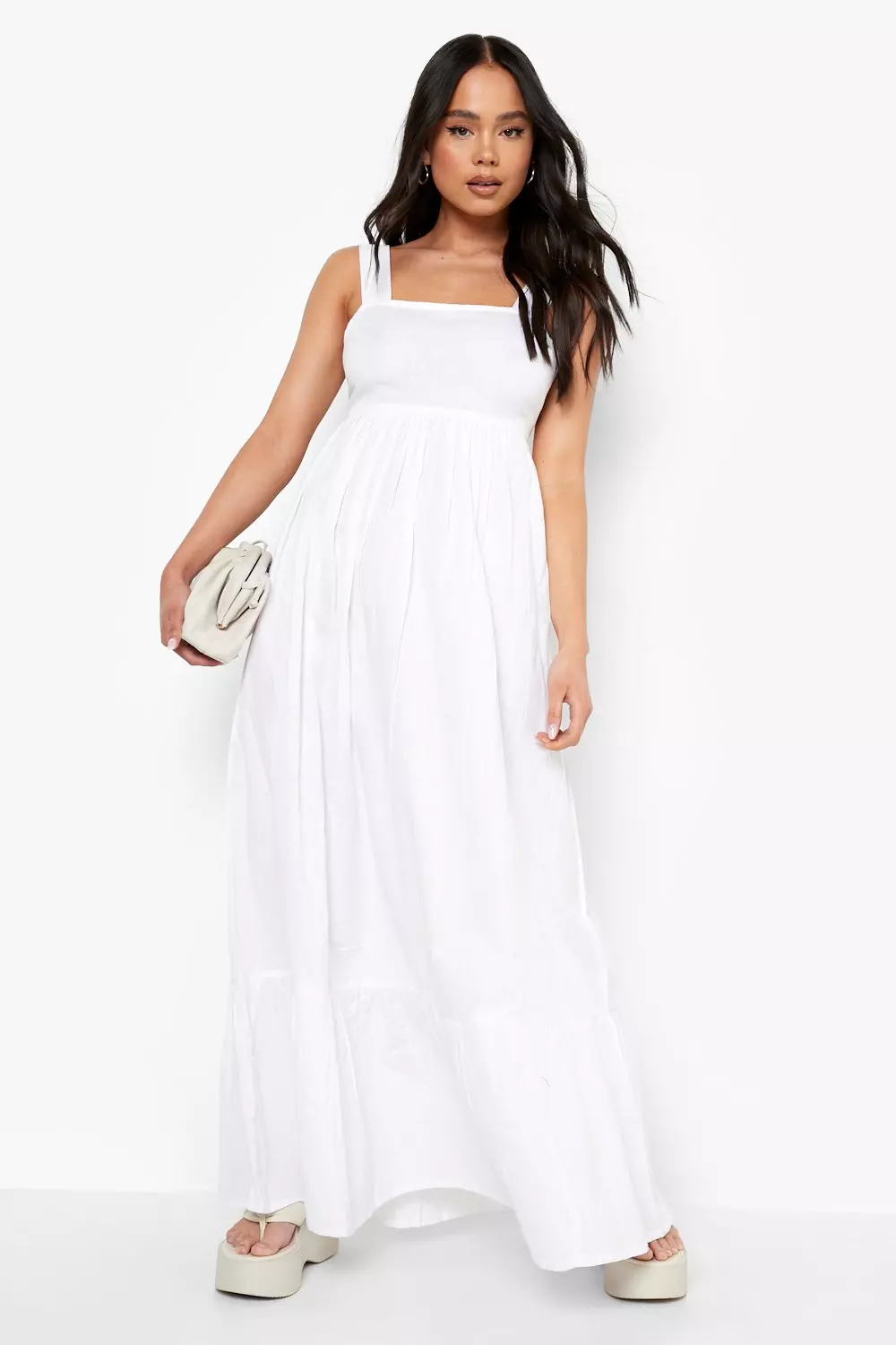 Petite linen hotsell maxi dress