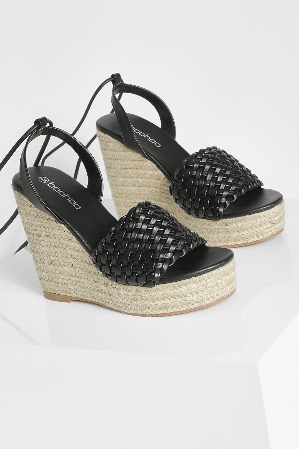 Boohoo ladies wedge on sale sandals