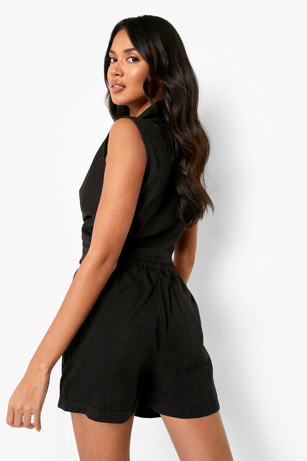 Boohoo best sale black shorts