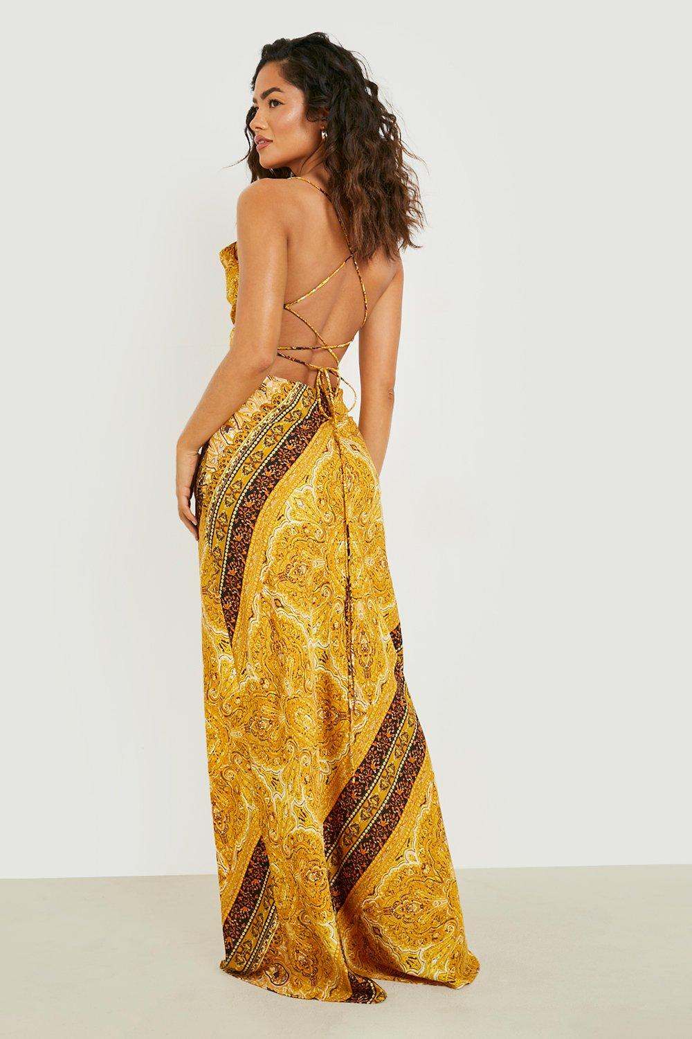 Boohoo paisley maxi on sale dress