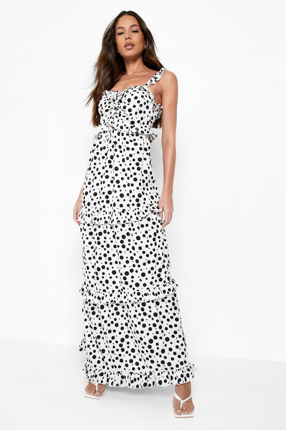 Frill polka sale dot dress