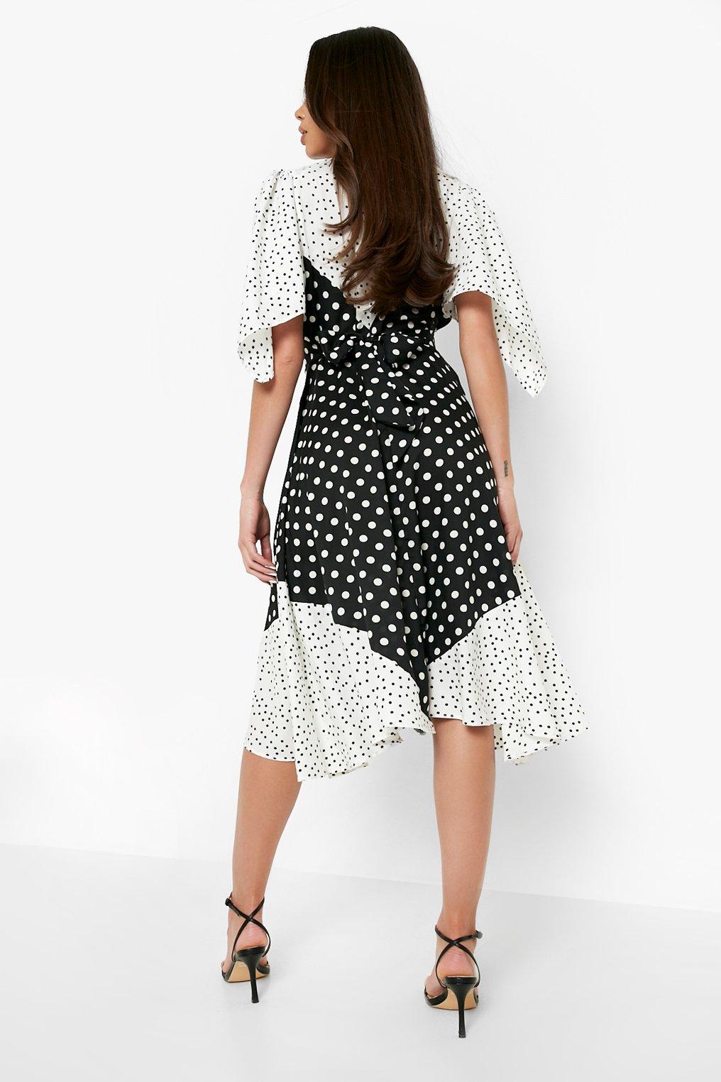 mixed polka dot dress