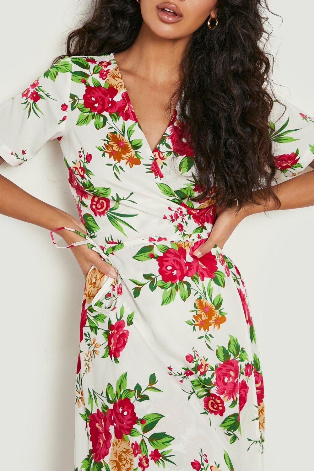 Floral maxi dress on sale boohoo