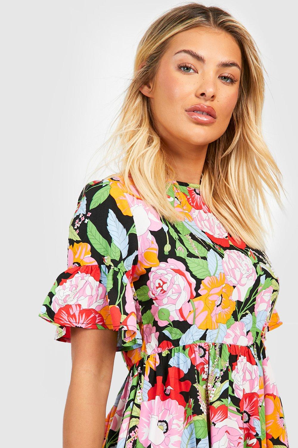 Boohoo smock deals dress