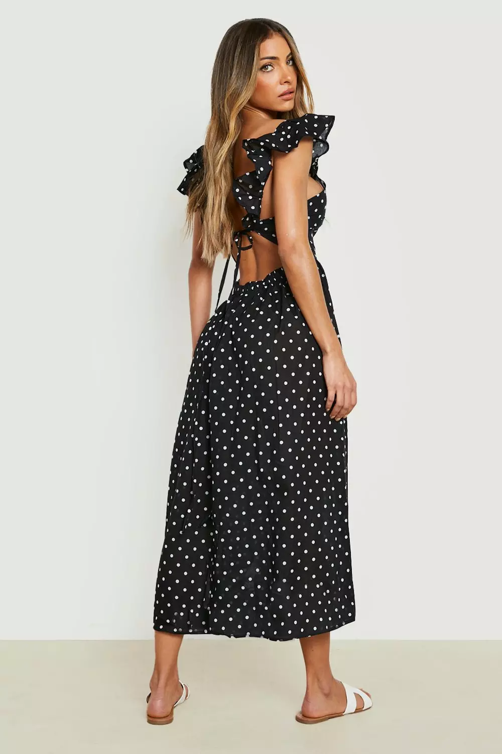 新品未使用タグ付商品　DouDou flocky dot pants dress 新品未使用タグ付商品 DouDou flocky dot pants dress