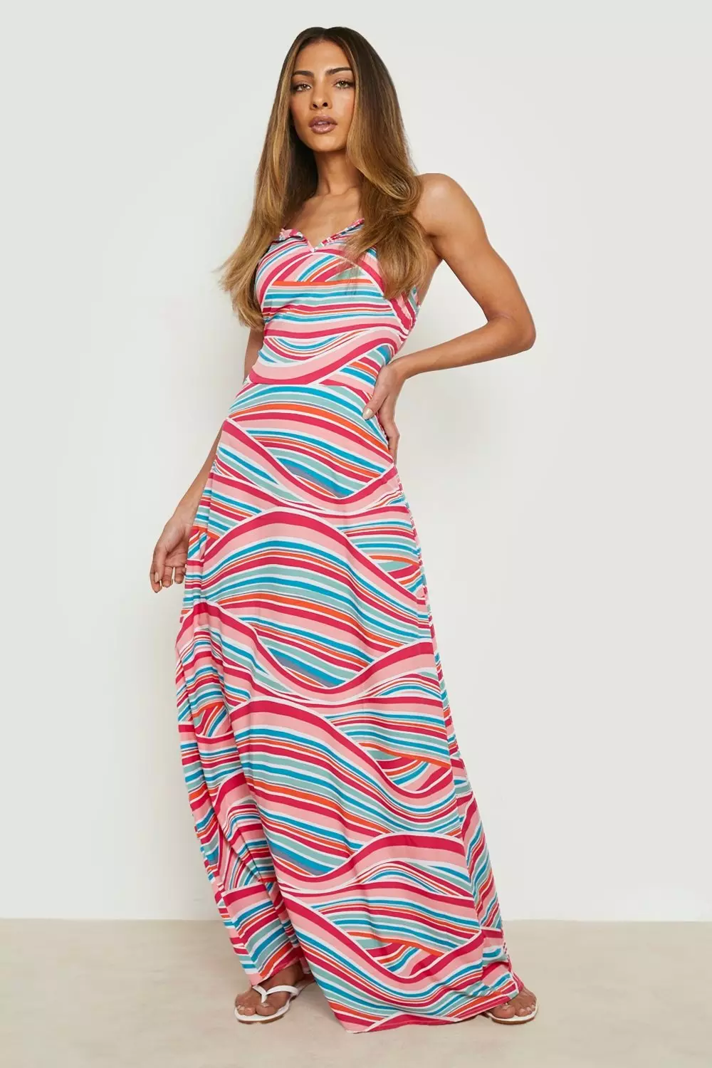 Striped 2025 strappy dress