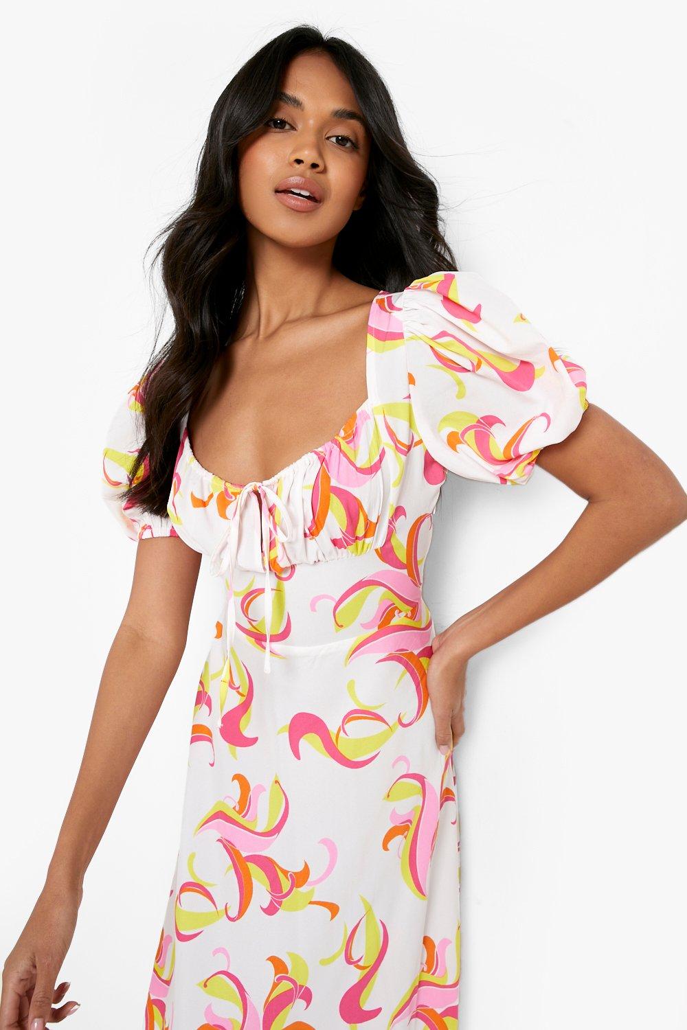 Boohoo robe jaune hot sale