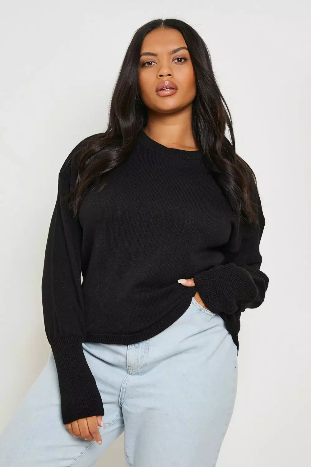 Oversized balloon sleeve jumper hotsell